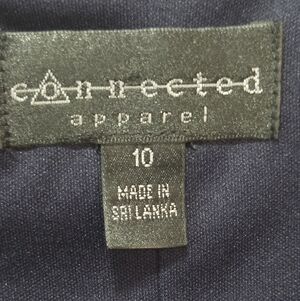 Connected Apparel Size 10 Women's Navy Blue Sequin And Lace Cocktail dress